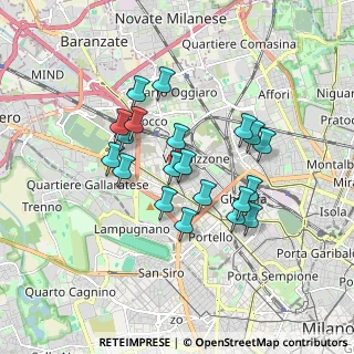 Mappa Via Baldo degli Ubaldi, 20156 Milano MI, Italia (1.4745)