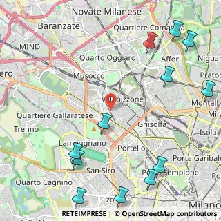 Mappa Via Baldo degli Ubaldi, 20156 Milano MI, Italia (3.04833)