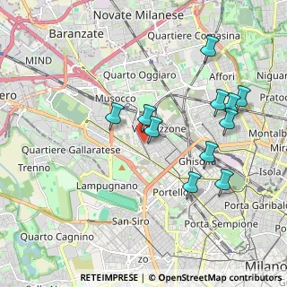 Mappa Via Baldo degli Ubaldi, 20156 Milano MI, Italia (1.95909)
