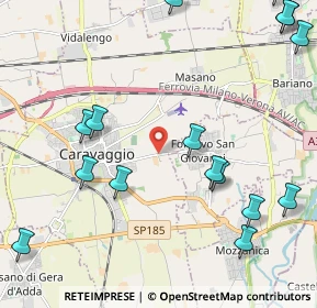 Mappa Via Fornovo, 24043 Caravaggio BG, Italia (2.83625)