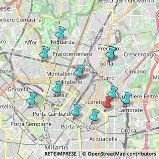Mappa Via Gianni Caproni, 20125 Milano MI, Italia (2.07917)