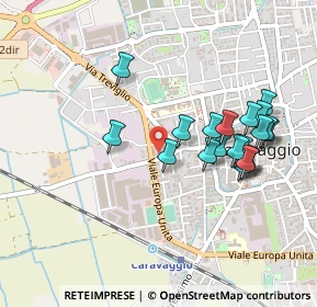 Mappa Via Cristoforo Ferrari, 24043 Caravaggio BG, Italia (0.4525)