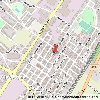 Mappa Via Volta Alessandro, 48, 36075 Montecchio Maggiore, Vicenza (Veneto)