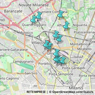 Mappa Via Francesco Ardissone, 20155 Milano MI, Italia (1.5925)