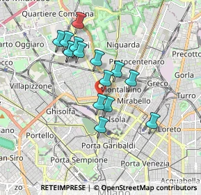 Mappa MM3 Maciachini, 20159 Milano MI, Italia (1.53467)