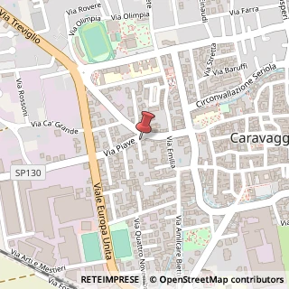 Mappa Via Piave, 1, 24043 Caravaggio, Bergamo (Lombardia)
