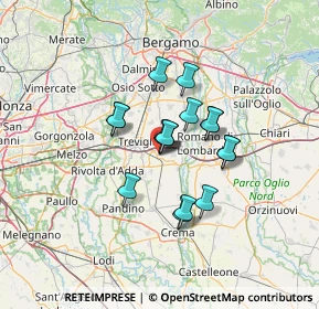 Mappa Via Fermo Stella, 24043 Caravaggio BG, Italia (9.53063)