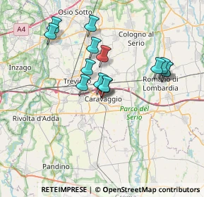 Mappa Via Fermo Stella, 24043 Caravaggio BG, Italia (6.32643)