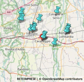 Mappa Via Fermo Stella, 24043 Caravaggio BG, Italia (6.58588)