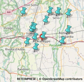 Mappa Via Fermo Stella, 24043 Caravaggio BG, Italia (6.84929)