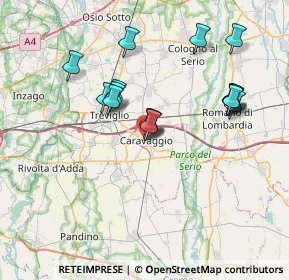 Mappa Via Fermo Stella, 24043 Caravaggio BG, Italia (6.79875)