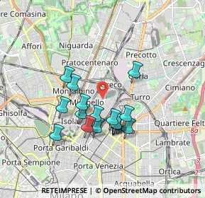 Mappa 20125 Milano MI, Italia (1.48875)