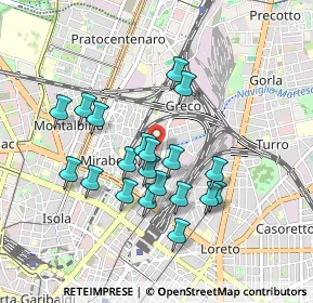 Mappa 20125 Milano MI, Italia (0.8025)
