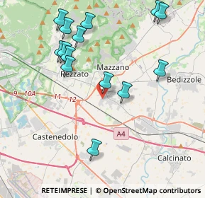 Mappa Via Luigi Pasteur, 25080 Molinetto BS, Italia (4.37857)