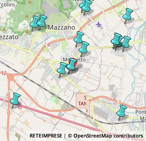 Mappa VIa Feniletti, 25080 Mazzano BS, Italia (2.28375)