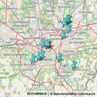 Mappa Via Angelo Fava, 20125 Milano MI, Italia (6.82071)