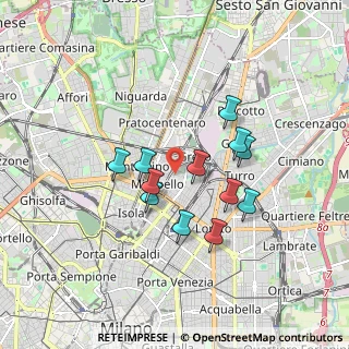 Mappa Via Privata Tarvisio, 20125 Milano MI, Italia (1.44083)
