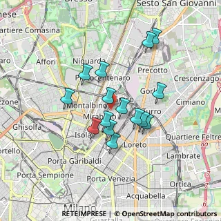 Mappa Via Angelo Fava, 20125 Milano MI, Italia (1.44067)
