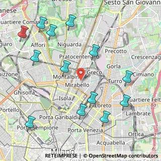 Mappa Via Pietro da Bescapè, 20125 Milano MI, Italia (2.52538)