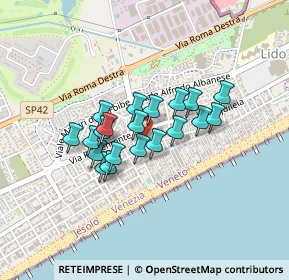 Mappa Via Aleardo Aleardi, 30016 Lido di Jesolo VE, Italia (0.304)