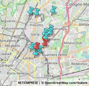 Mappa Via Bruno Cesana, 20132 Milano MI, Italia (1.26667)