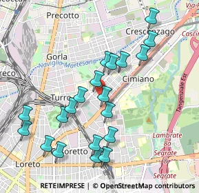 Mappa Via Bruno Cesana, 20132 Milano MI, Italia (1.001)