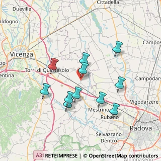 Mappa Via Mancamento, 36043 Camisano Vicentino VI, Italia (6.55)