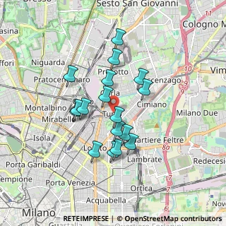 Mappa Via Vincenzo Russo, 20127 Milano MI, Italia (1.44176)