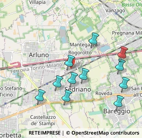 Mappa Via Marie Curie, 20018 Sedriano MI, Italia (1.96909)