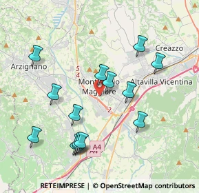 Mappa Via Pelosa, 36075 Montecchio maggiore VI, Italia (3.95857)