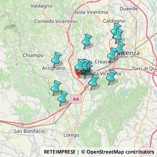 Mappa Via Pelosa, 36075 Montecchio maggiore VI, Italia (5.46333)