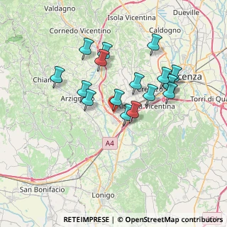 Mappa Via Pelosa, 36075 Montecchio maggiore VI, Italia (6.47176)