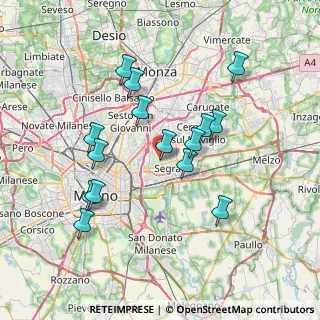 Mappa Via Galileo Galilei, 20054 Segrate MI, Italia (6.94867)