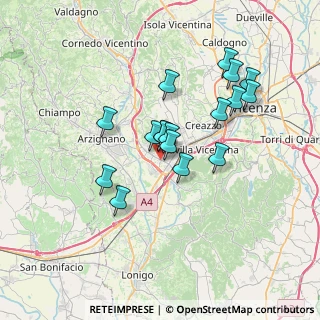 Mappa Via dei Carpani, 36075 Montecchio Maggiore VI, Italia (5.87294)