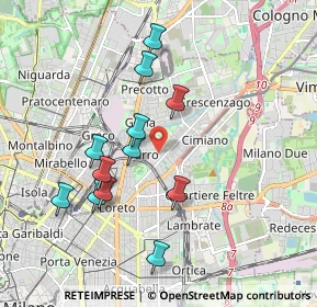 Mappa Via Mamiani Terenzio, 20127 Milano MI, Italia (1.78667)