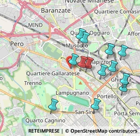 Mappa Via Alfredo Pizzoni, 20151 Milano MI, Italia (1.94077)