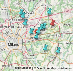 Mappa Via Sondrio, 20096 Pioltello MI, Italia (6.105)