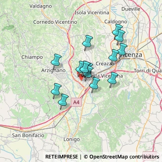 Mappa Via Cavour Camillo Benso, 36075 Montecchio maggiore VI, Italia (5.33)