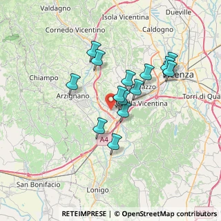 Mappa Via Cavour Camillo Benso, 36075 Montecchio maggiore VI, Italia (5.82929)