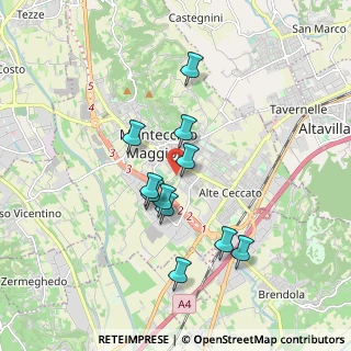 Mappa Via Cavour Camillo Benso, 36075 Montecchio maggiore VI, Italia (1.52727)