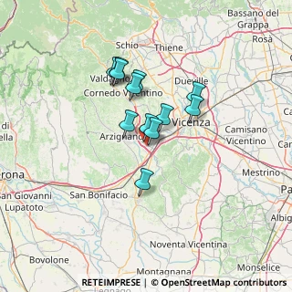 Mappa Via Cavour Camillo Benso, 36075 Montecchio maggiore VI, Italia (9.92833)