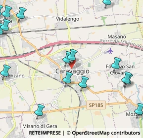 Mappa 24043 Caravaggio BG, Italia (3.02125)