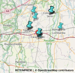 Mappa 24043 Caravaggio BG, Italia (5.74471)