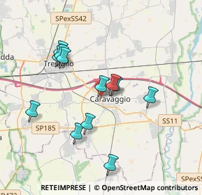 Mappa Via Campi, 24043 Caravaggio BG, Italia (3.41667)