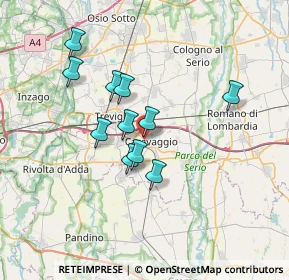 Mappa Via Campi, 24043 Caravaggio BG, Italia (5.68364)