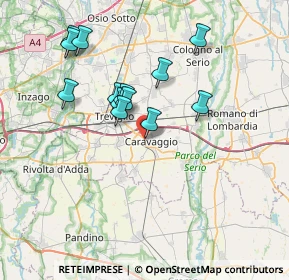 Mappa Via Campi, 24043 Caravaggio BG, Italia (6.60308)