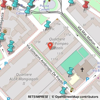 Mappa P.za Pompeo Castelli, 20155 Milano MI, Italia (0.14074)