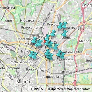 Mappa Via Giulio e Corrado Venini, 20125 Milano MI, Italia (1.27111)