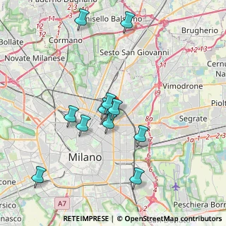Mappa Via Giulio e Corrado Venini, 20125 Milano MI, Italia (3.74091)