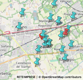 Mappa Via Nicolò Paganini, 20018 Sedriano MI, Italia (1.9355)